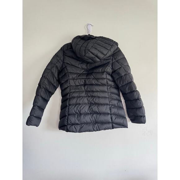 Karen Millen Black Down Puffer Coat Hooded Longline Jacket Women’s US 10 UK 14 - Picture 8 of 9